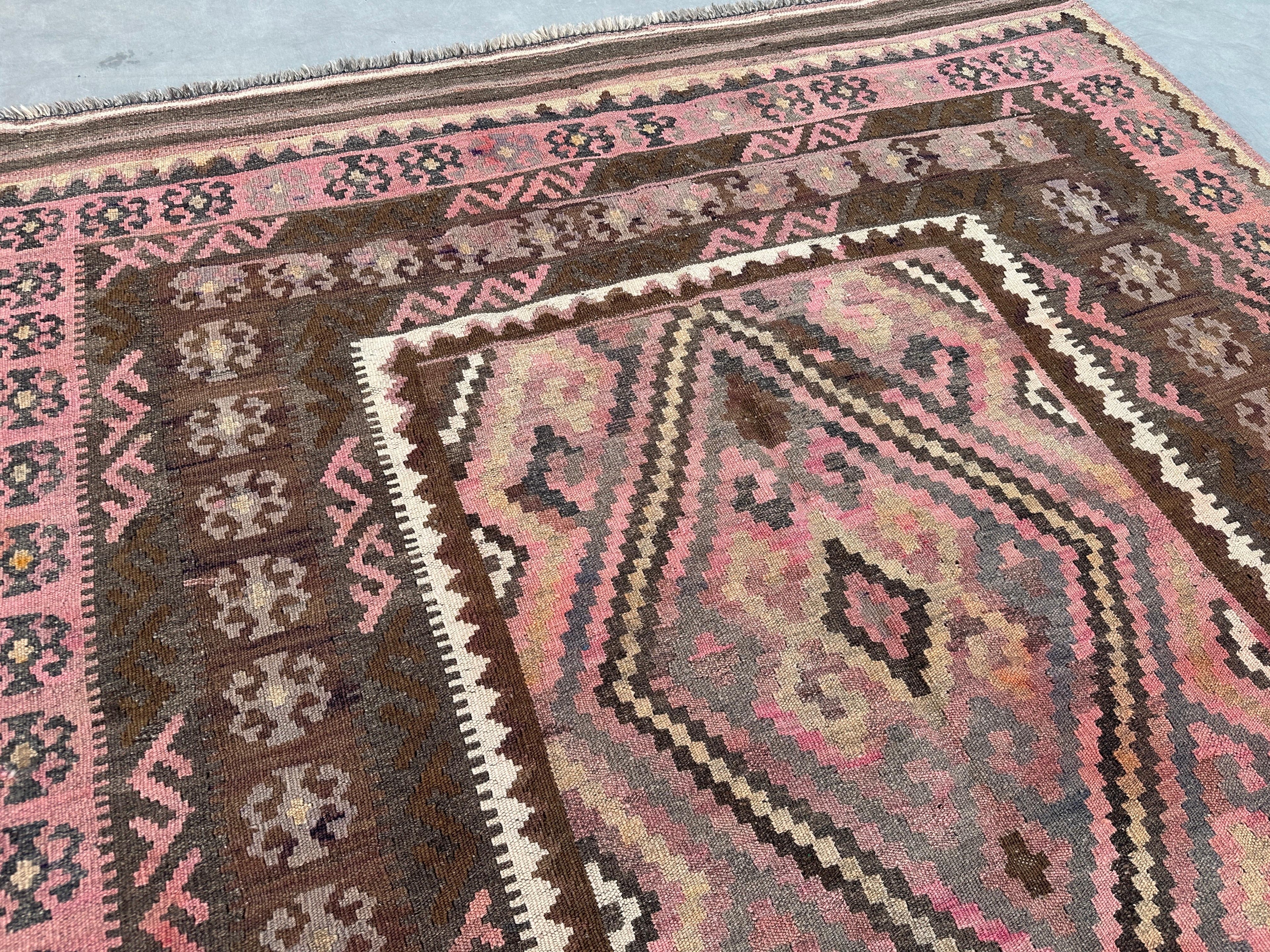 Handmade Afghan Kilim Rug 251 x 156 cm Wool Rug Turkish Style Kilim