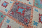 Handmade Afghan Kilim Rug – 152x207 cm | Soft Pastel Tribal Wool Carpet