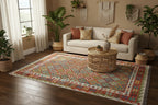 Handmade Afghan Kilim Rug – 204x277 cm | Multicolor Tribal Wool Carpet