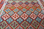Handmade Afghan Kilim Rug – 204x277 cm | Multicolor Tribal Wool Carpet