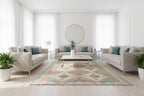 Handmade Afghan Kilim Rug – 152x207 cm | Soft Pastel Tribal Wool Carpet