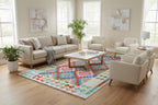 Handwoven Afghan Kilim Rug – 189x296 cm | New Tribal Wool Carpet