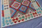 Handwoven Afghan Kilim Rug – 189x296 cm | New Tribal Wool Carpet