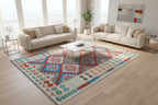 Handwoven Afghan Kilim Rug – 189x296 cm | New Tribal Wool Carpet