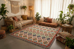Handwoven Afghan Kilim Rug – 186x299 cm | Tribal Authentic Handmade Rug