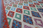 Handwoven Afghan Kilim Rug – 186x299 cm | Tribal Authentic Handmade Rug