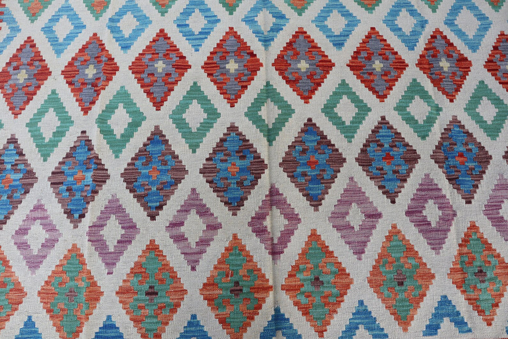 Handwoven Afghan Kilim Rug – 186x299 cm | Tribal Authentic Handmade Rug