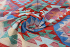 Handwoven Afghan Kilim Rug – 189x296 cm | New Tribal Wool Carpet