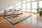 Large Handwoven Afghan Kilim Rug 6.8×10 ft | Wool Tribal Boho Carpet | Worldwide Shipping