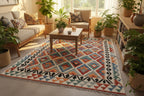Colorful Handwoven Afghan Kilim Rug 125x189 cm | New Wool Tribal Carpet