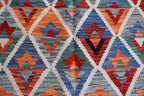 Colorful Handwoven Afghan Kilim Rug 125x189 cm | New Wool Tribal Carpet