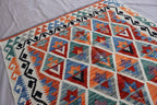 Colorful Handwoven Afghan Kilim Rug 125x189 cm | New Wool Tribal Carpet