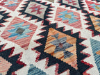 Handmade Afghan Kilim Rug – 256x310 cm | Traditional Tribal Wool Carpet