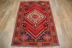 Handmade Afghan Wool Rug – 5’9” x 8’4” Carpet | Vintage Turkmen Tribal Red Geometric Oriental by Nomad Weaves