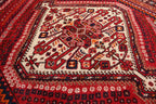 Handmade Afghan Wool Rug – 5’9” x 8’4” Carpet | Vintage Turkmen Tribal Red Geometric Oriental by Nomad Weaves