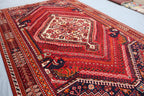 Handmade Afghan Wool Rug – 5’9” x 8’4” Carpet | Vintage Turkmen Tribal Red Geometric Oriental by Nomad Weaves