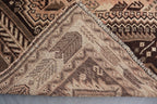 Handmade Afghan Wool Rug – 5’7” x 8’6” Carpet | Vintage Tribal Terracotta & Brown Caucasian Geometric by Nomad Weaves