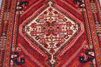 Handmade Afghan Wool Rug – 5’9” x 8’4” Carpet | Vintage Turkmen Tribal Red Geometric Oriental by Nomad Weaves