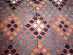 Handmade Afghan Kilim Rug – 204x290 cm | Warm Autumn Tones Wool Tribal Carpet