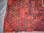 Handmade Afghan Flatweave Rug – 8x14ft Wool Carpet | Vintage Tribal Turkmen Geometric Red Oriental by Nomad Weaves