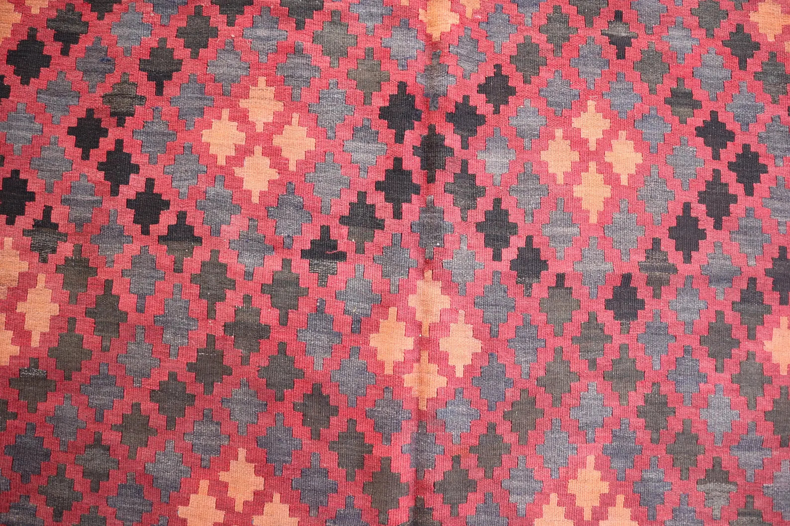 Oversized Afghan Maimana Kilim Rug 10 × 16 ft (305 × 488 cm) – Extra Large Wool Flatweave | Tribal Geometric Area Carpet