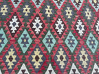 Handmade Afghan Kilim Rug – 186x302 cm | Multicolor Tribal Wool Carpet