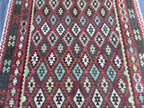 Handmade Afghan Kilim Rug – 186x302 cm | Multicolor Tribal Wool Carpet