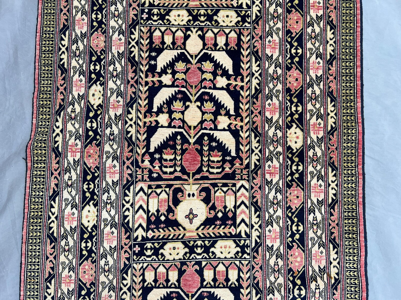 Handmade Afghan Runner Rug – 3x10ft Wool Carpet | Vintage Baluch Tribal Turkmen Pattern Hallway Rug by Nomad Weaves