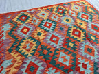 Handmade Afghan Kilim Rug – 152x200 cm | Colorful Tribal Wool Carpet
