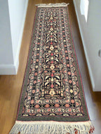 Handmade Afghan Runner Rug – 3x10ft Wool Carpet | Vintage Baluch Tribal Turkmen Pattern Hallway Rug by Nomad Weaves