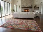 Handmade Afghan Kilim Rug – 152x200 cm | Colorful Tribal Wool Carpet