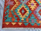 Handmade Afghan Kilim Rug – 152x200 cm | Colorful Tribal Wool Carpet