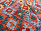Handmade Afghan Kilim Rug – 152x200 cm | Colorful Tribal Wool Carpet