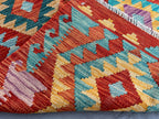 Handmade Afghan Kilim Rug – 152x200 cm | Colorful Tribal Wool Carpet