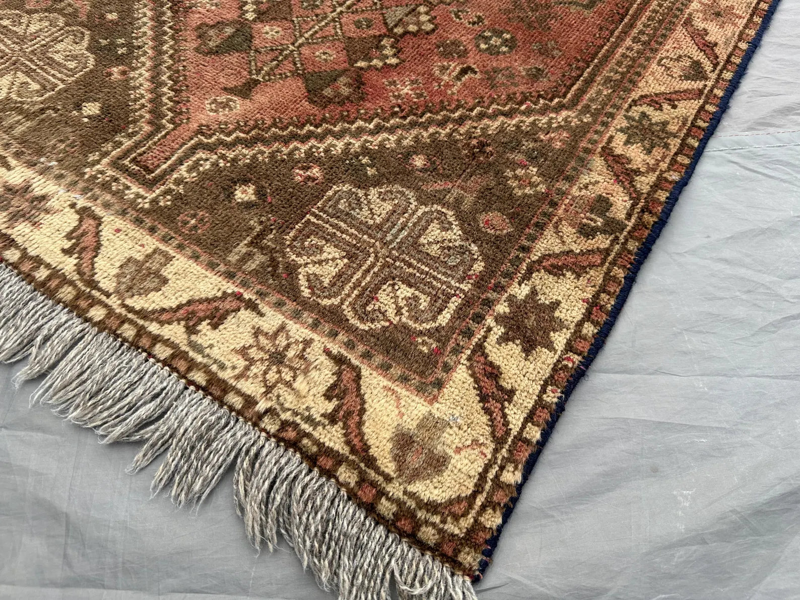 Handmade Afghan Runner Rug – 2.4x9.8ft Wool Carpet | Vintage Turkish-Inspired Tribal Geometric Hallway Rug by Nomad Weaves