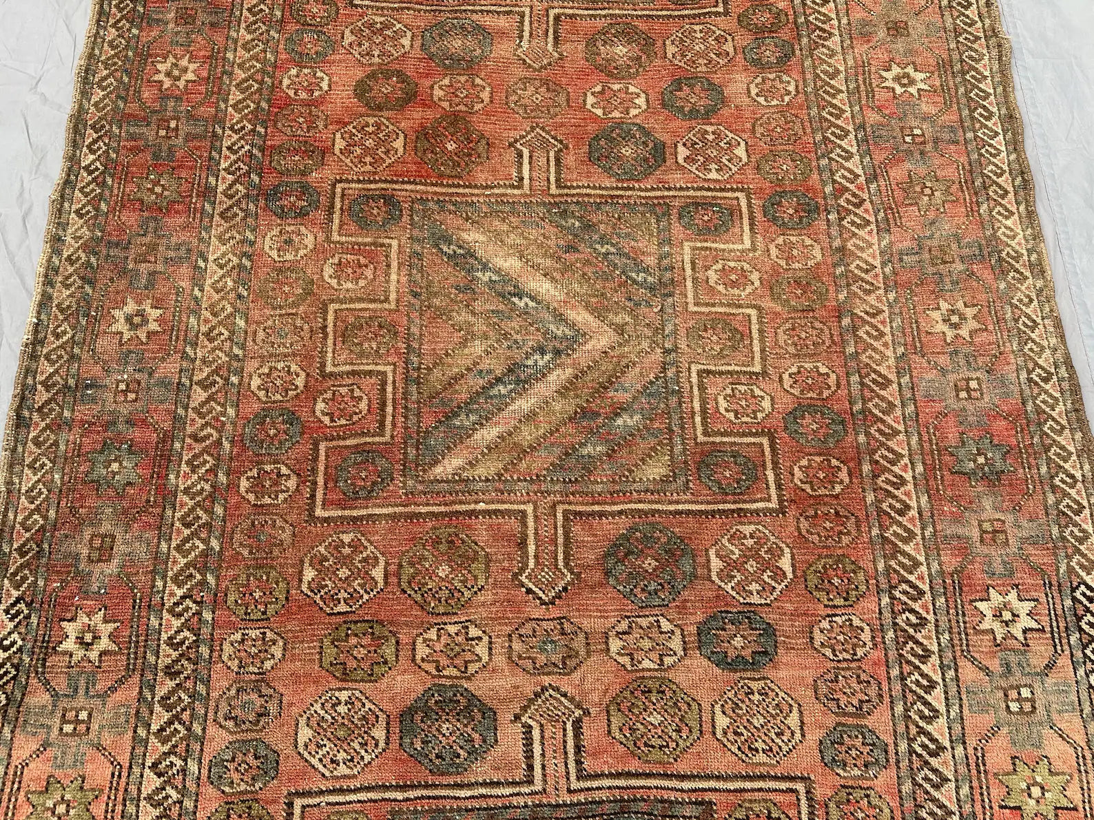 Handmade Afghan Wool Runner Rug – 5.5x11ft Carpet | Vintage Caucasian Kazak Geometric Oriental by Nomad Weaves