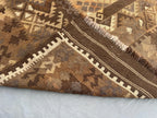 Handmade Afghan Kilim Rug – 7x10ft Wool Carpet | Vintage Tribal Geometric Oriental Flat Weave by Nomad Weaves