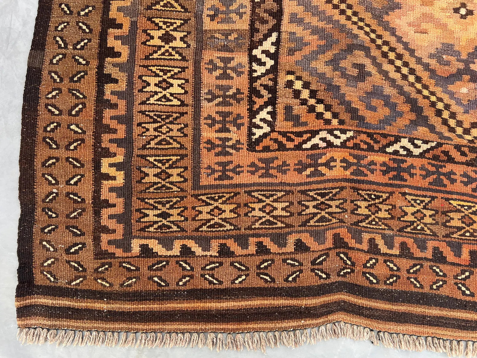 Handmade Afghan Kilim Rug – Oversized 8x13ft Wool Carpet | Vintage Tribal Geometric Oriental Rug by Nomad Weaves