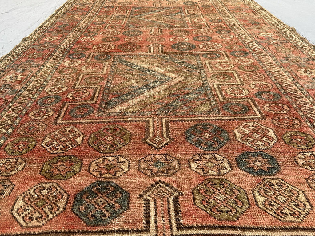 Handmade Afghan Wool Runner Rug – 5.5x11ft Carpet | Vintage Caucasian Kazak Geometric Oriental by Nomad Weaves