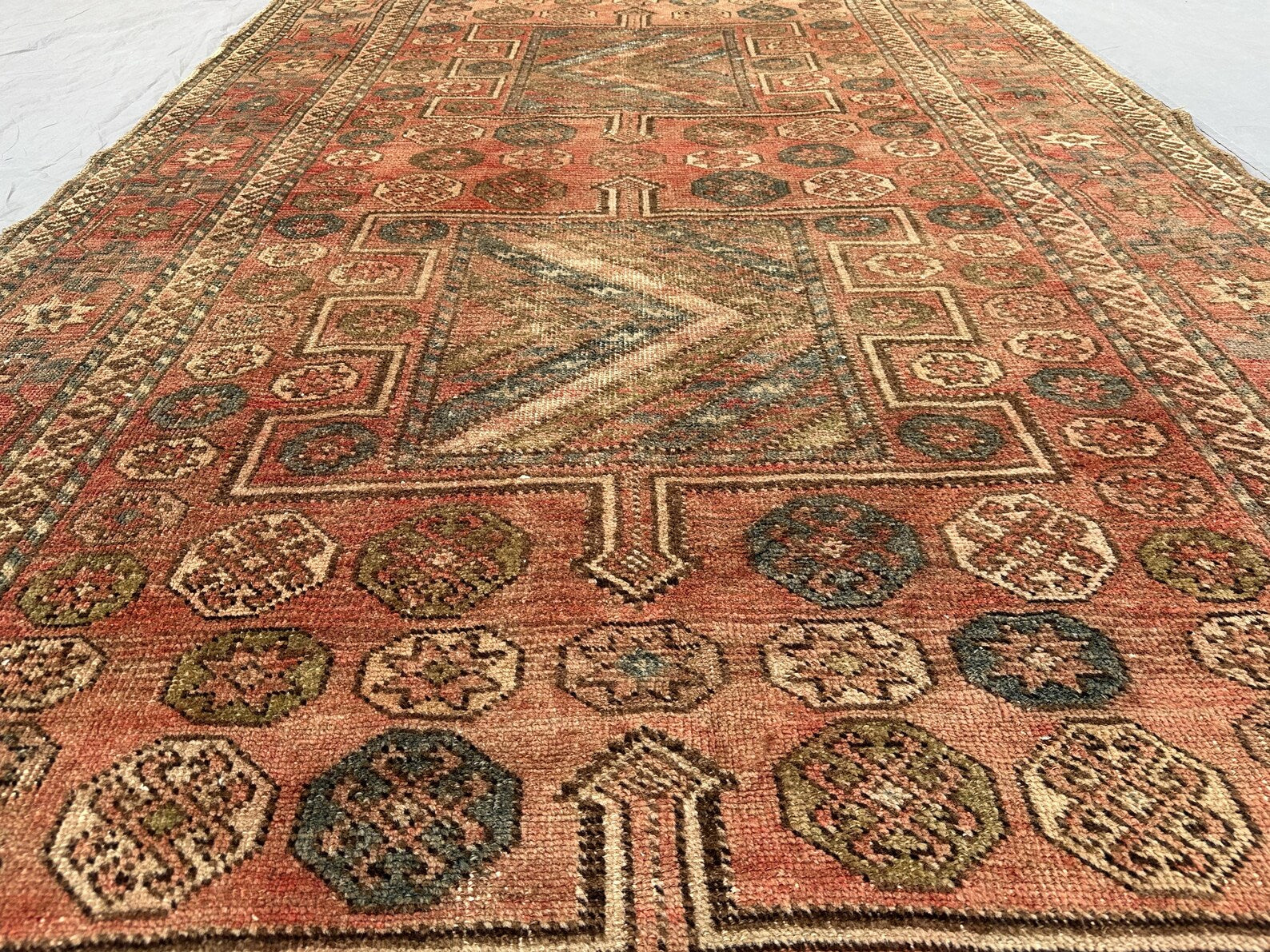 Handmade Afghan Wool Runner Rug – 5.5x11ft Carpet | Vintage Caucasian Kazak Geometric Oriental by Nomad Weaves