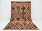 Handmade Afghan Kilim Rug – 196x282 cm | Geometric Tribal Wool Carpet