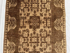 Handmade Afghan Runner Rug – 3x10ft Wool Carpet | Vintage Turkoman Bokhara Tribal Hallway Rug by Nomad Weaves