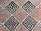 Handmade Afghan Kilim Rug – 196x282 cm | Geometric Tribal Wool Carpet