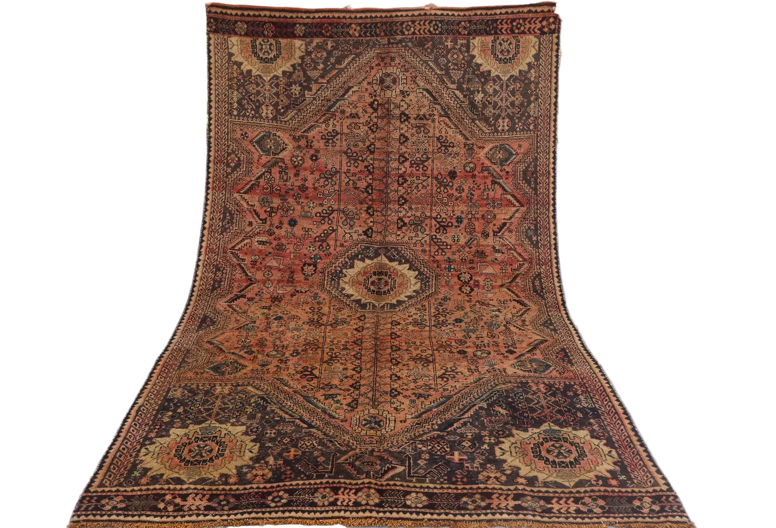Antique-Style Afghan Herati Rug 171 × 274 cm – Handwoven Wool Carpet | Persian-Inspired Floral Motifs | 5.6 × 9.0 ft