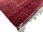 Turkmen Bukhara Rug – Large Red Afghan Bokhara Carpet | Traditional Tribal Geometric Area Rug | 310 x 397 cm