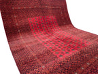 Turkmen Bukhara Rug – Large Red Afghan Bokhara Carpet | Traditional Tribal Geometric Area Rug | 310 x 397 cm