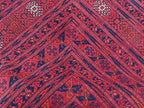 Turkmen Bukhara Rug – Large Red Afghan Bokhara Carpet | Traditional Tribal Geometric Area Rug | 310 x 397 cm
