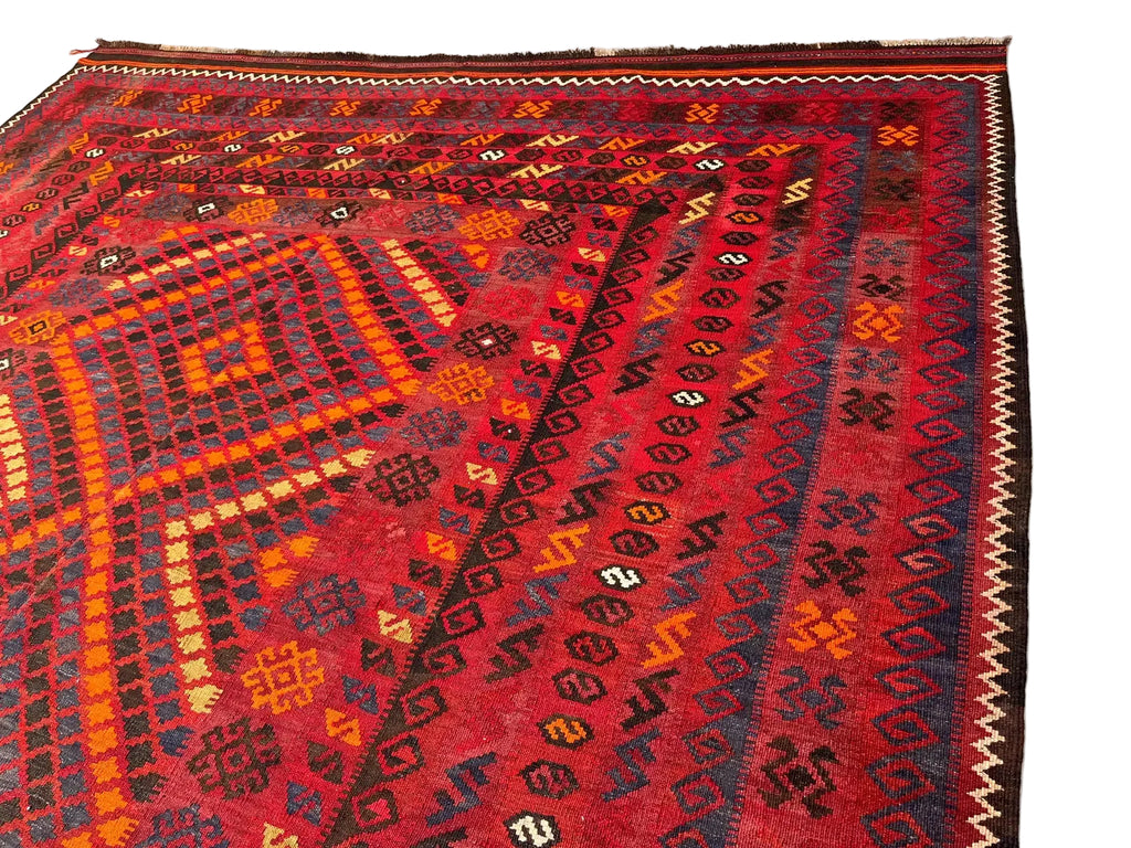 Authentic Handmade Afghan Kilim Rug – 256 x 409 cm | Large Tribal Wool Kilim