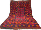 Jewel-Tone Afghan Kilim Rug – 201 x 198 cm | Vintage Tribal Wool Flatweave