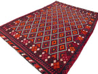 Vintage Afghan Geometric Kilim – 203 x 288 cm | Handwoven Tribal Wool Rug